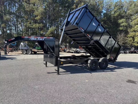 New 2025 TrailMaxx Trailers 83X14 HIGH SIDE TELESCOPIC GOOSENECK Dump Trailer