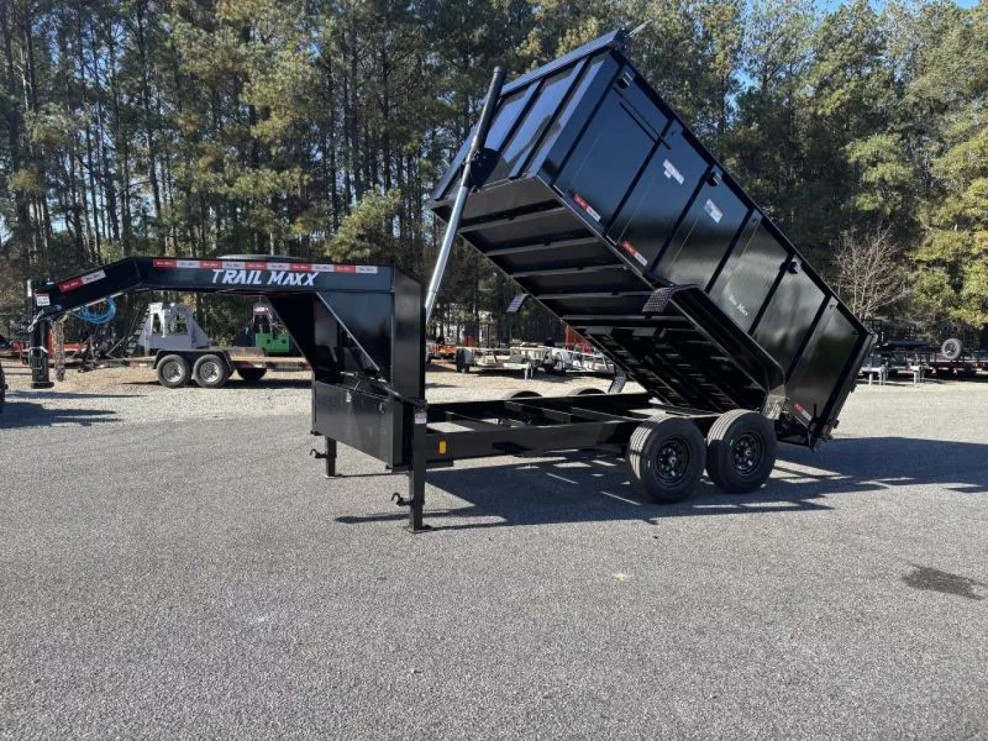 New 2025 TrailMaxx Trailers 83X14 HIGH SIDE TELESCOPIC GOOSENECK Dump Trailer