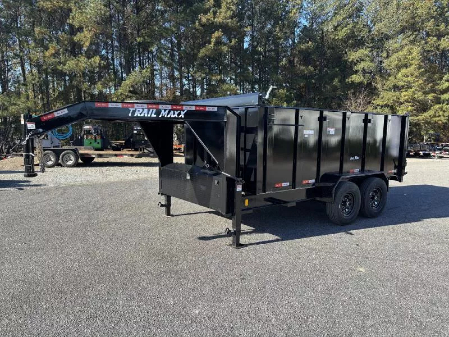 New 2025 TrailMaxx Trailers 83X14 HIGH SIDE TELESCOPIC GOOSENECK Dump Trailer