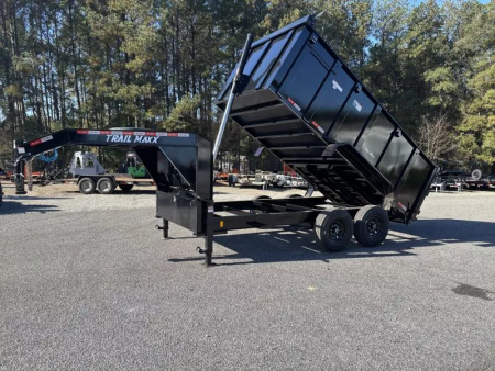 New 2025 TrailMaxx Trailers 83X14 HIGH SIDE TELESCOPIC GOOSENECK Dump Trailer