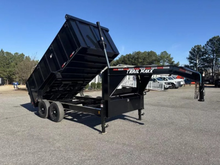 New 2025 TrailMaxx Trailers 83X14 HIGH SIDE TELESCOPIC GOOSENECK Dump Trailer