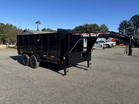 New 2025 TrailMaxx Trailers 83X14 HIGH SIDE TELESCOPIC GOOSENECK Dump Trailer
