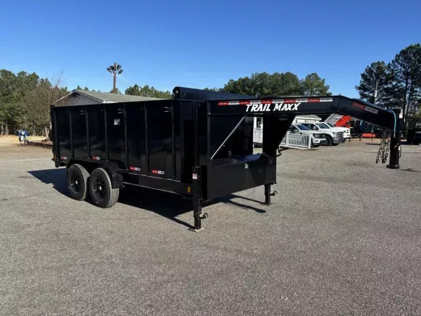 New 2025 TrailMaxx Trailers 83X14 HIGH SIDE TELESCOPIC GOOSENECK Dump Trailer