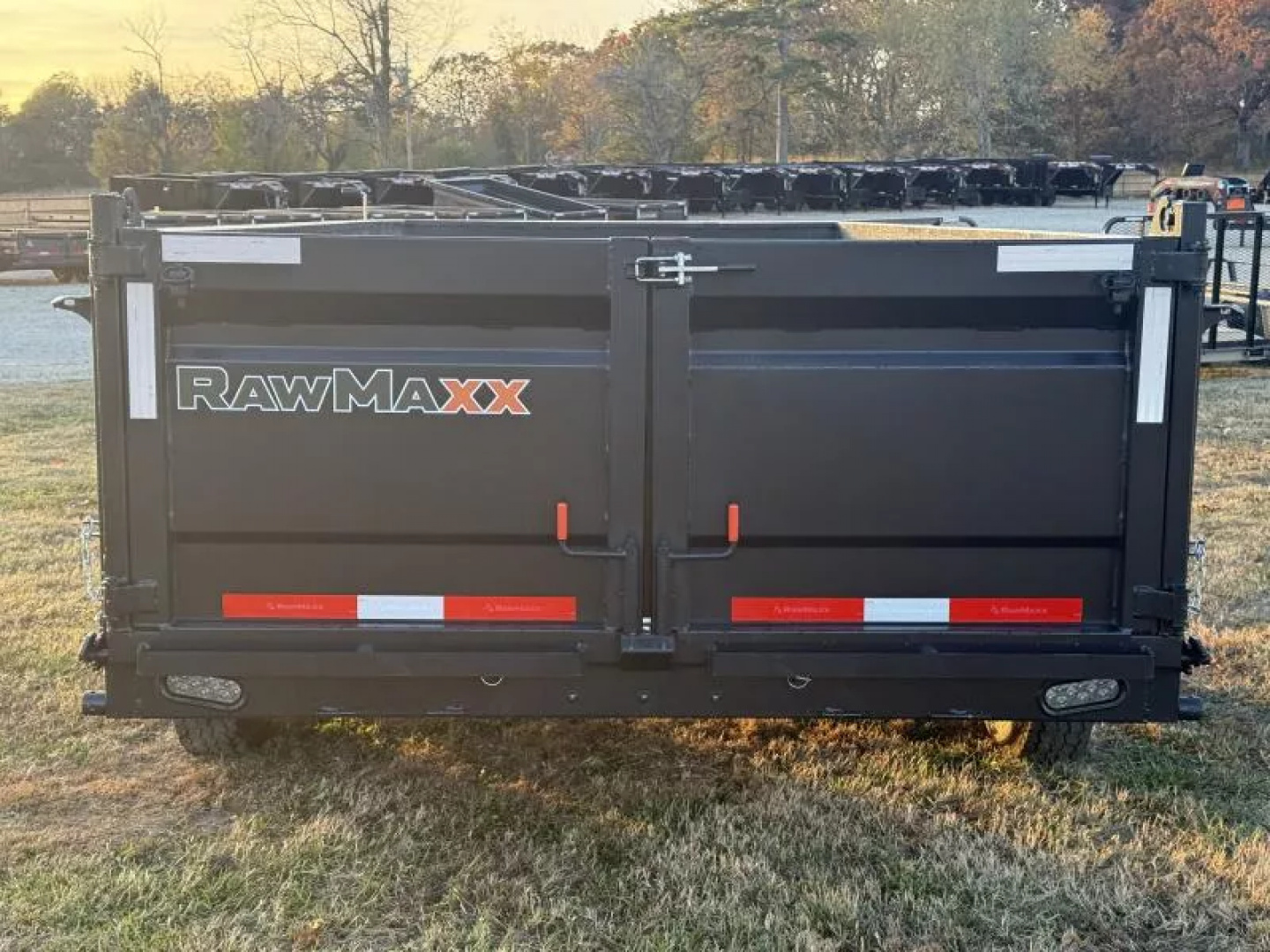 New 2026 RawMaxx GDX KNIGHT 83X16 HIGH SIDE W/14 PLYS AND SPARE 14K GVWR Dump Trailer