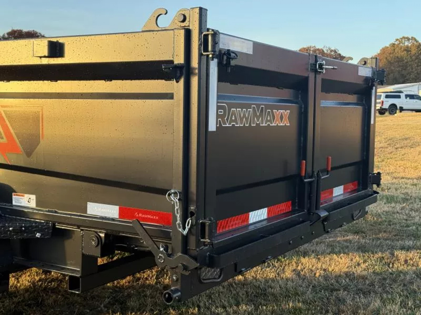 New 2026 RawMaxx GDX KNIGHT 83X16 HIGH SIDE W/14 PLYS AND SPARE 14K GVWR Dump Trailer