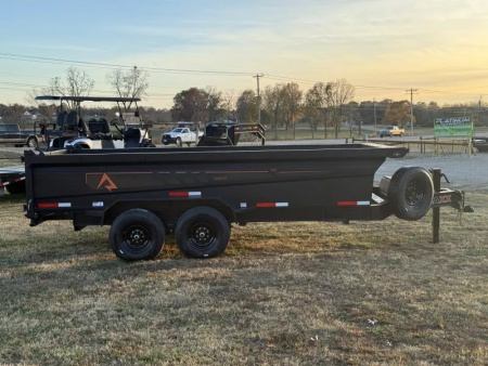 New 2026 RawMaxx GDX KNIGHT 83X16 HIGH SIDE W/14 PLYS AND SPARE 14K GVWR Dump Trailer