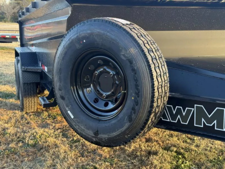 New 2026 RawMaxx GDX KNIGHT 83X16 HIGH SIDE W/14 PLYS AND SPARE 14K GVWR Dump Trailer