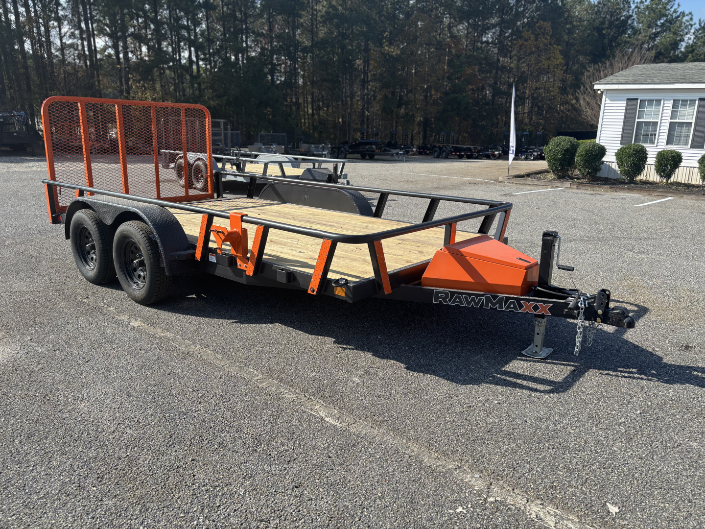 New 2026 RawMaxx UTX 83X14 4' FOLD UP GATE W/ TOOLBOX 7K GVWR Utility Trailer