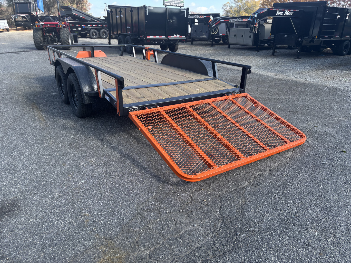 New 2026 RawMaxx UTX 83X14 4' FOLD UP GATE W/ TOOLBOX 7K GVWR Utility Trailer
