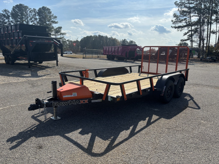 New 2026 RawMaxx UTX 83X14 4' FOLD UP GATE W/ TOOLBOX 7K GVWR Utility Trailer