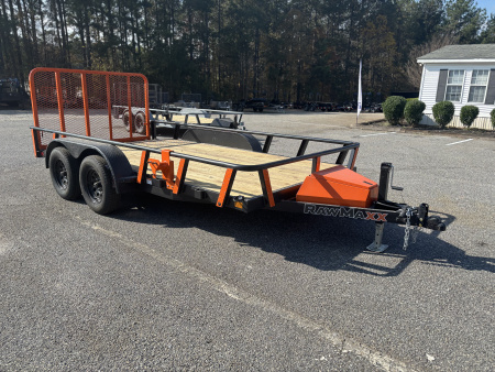 New 2026 RawMaxx UTX 83X14 4' FOLD UP GATE W/ TOOLBOX 7K GVWR Utility Trailer
