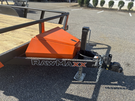 New 2026 RawMaxx UTX 83X14 4' FOLD UP GATE W/ TOOLBOX 7K GVWR Utility Trailer