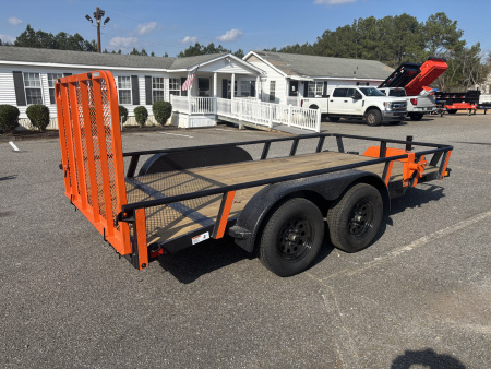 New 2026 RawMaxx UTX 83X14 4' FOLD UP GATE W/ TOOLBOX 7K GVWR Utility Trailer