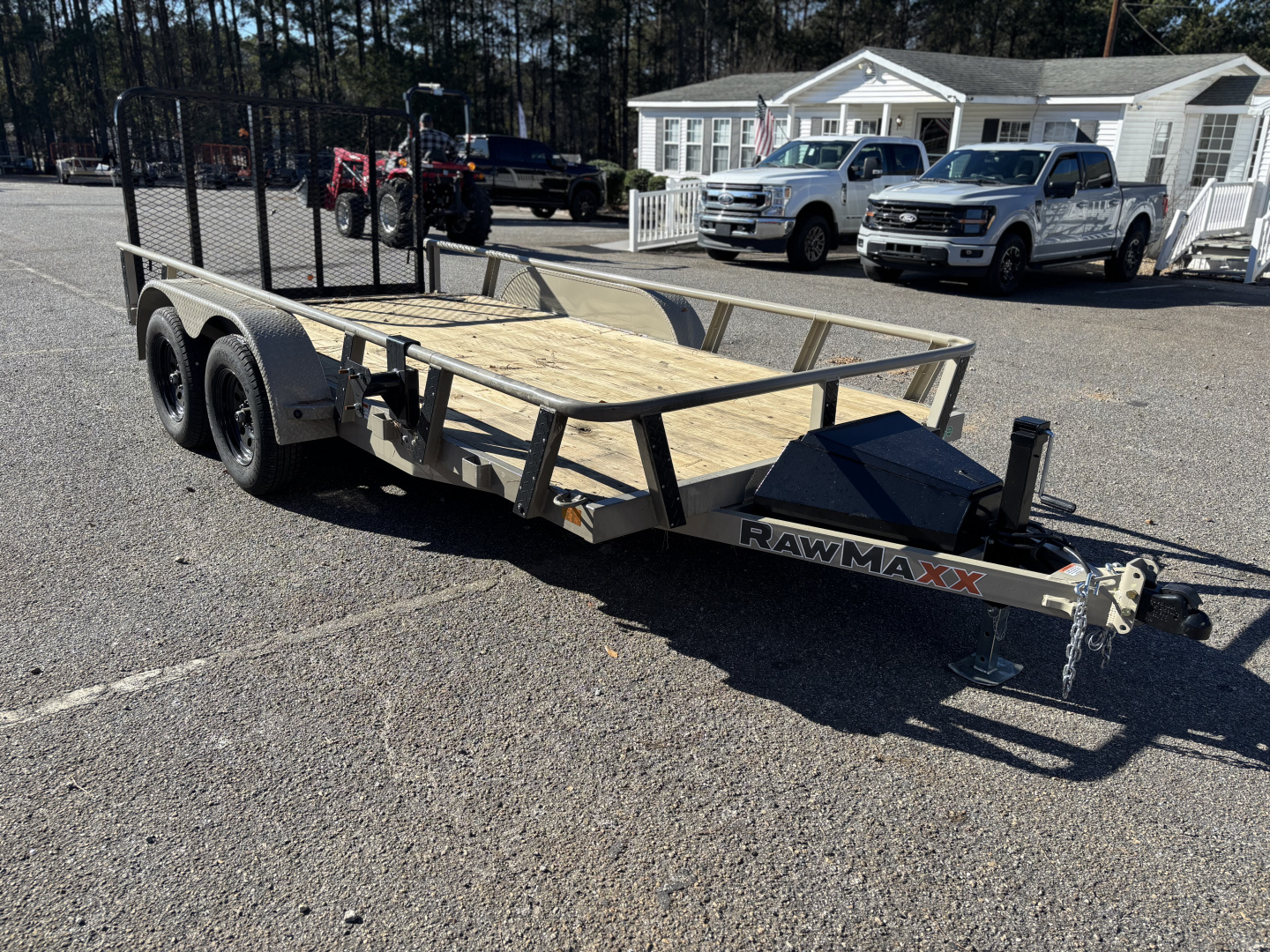New 2026 RawMaxx UTX 77X14 FOLD UP GATE W/ TOOL BOX 7K GVWR Utility Trailer
