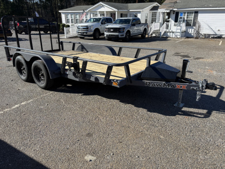 New 2026 RawMaxx UTX 77X14 FOLD UP GATE W/ TOOL BOX 7K GVWR Utility Trailer