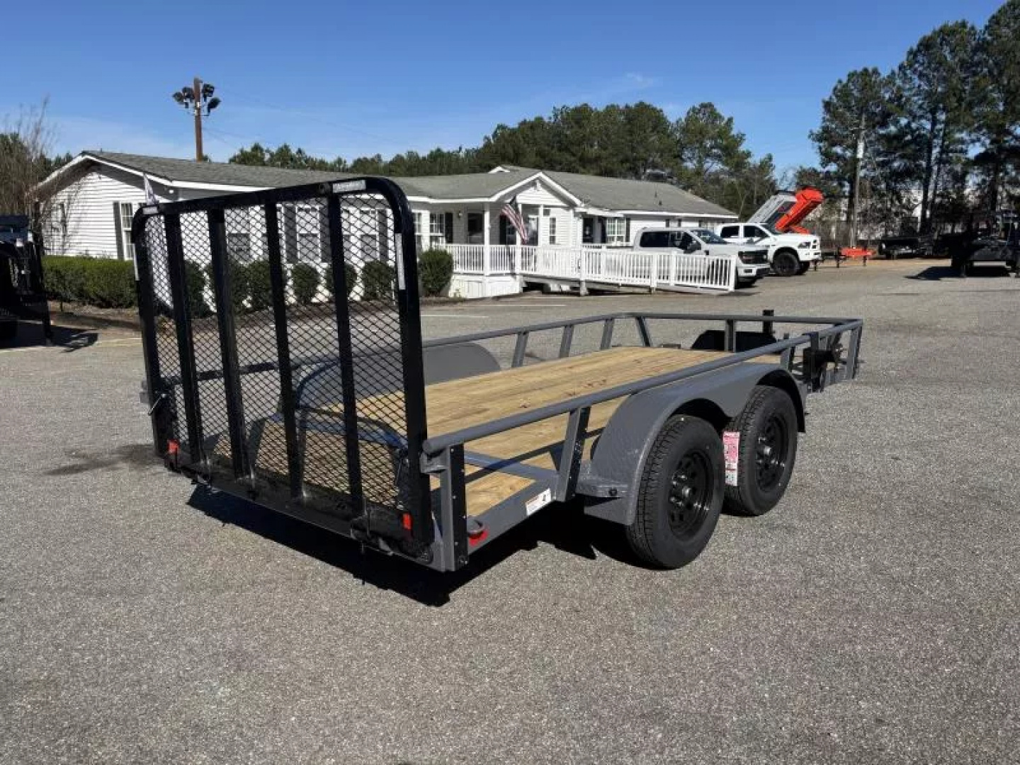 New 2026 RawMaxx UTX 83X14 4' FOLD UP GATE W/ TOOLBOX 7K GVWR Utility Trailer
