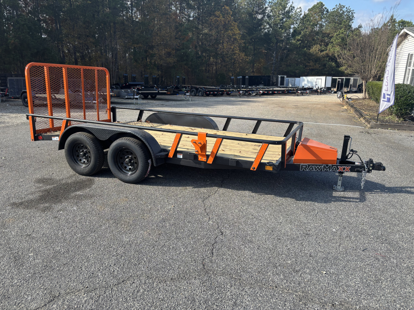 New 2026 RawMaxx UTX 83X14 4' FOLD UP GATE W/ TOOLBOX 7K GVWR Utility Trailer