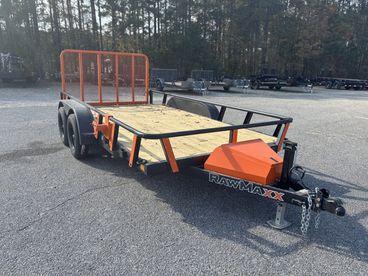 New 2026 RawMaxx UTX 83X14 4' FOLD UP GATE W/ TOOLBOX 7K GVWR Utility Trailer