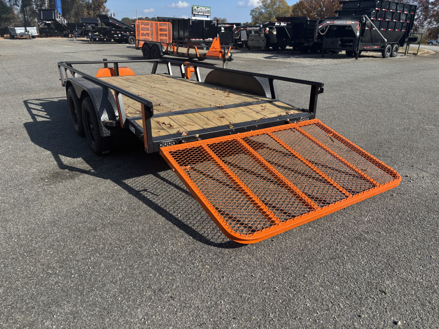 New 2026 RawMaxx UTX 83X14 4' FOLD UP GATE W/ TOOLBOX 7K GVWR Utility Trailer