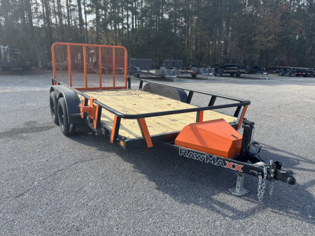 New 2026 RawMaxx UTX 83X14 4' FOLD UP GATE W/ TOOLBOX 7K GVWR Utility Trailer