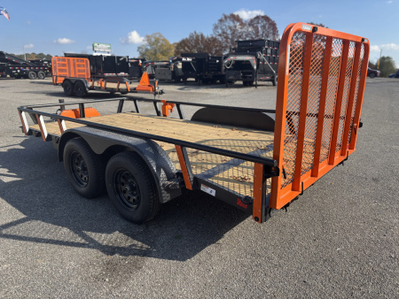 New 2026 RawMaxx UTX 83X14 4' FOLD UP GATE W/ TOOLBOX 7K GVWR Utility Trailer