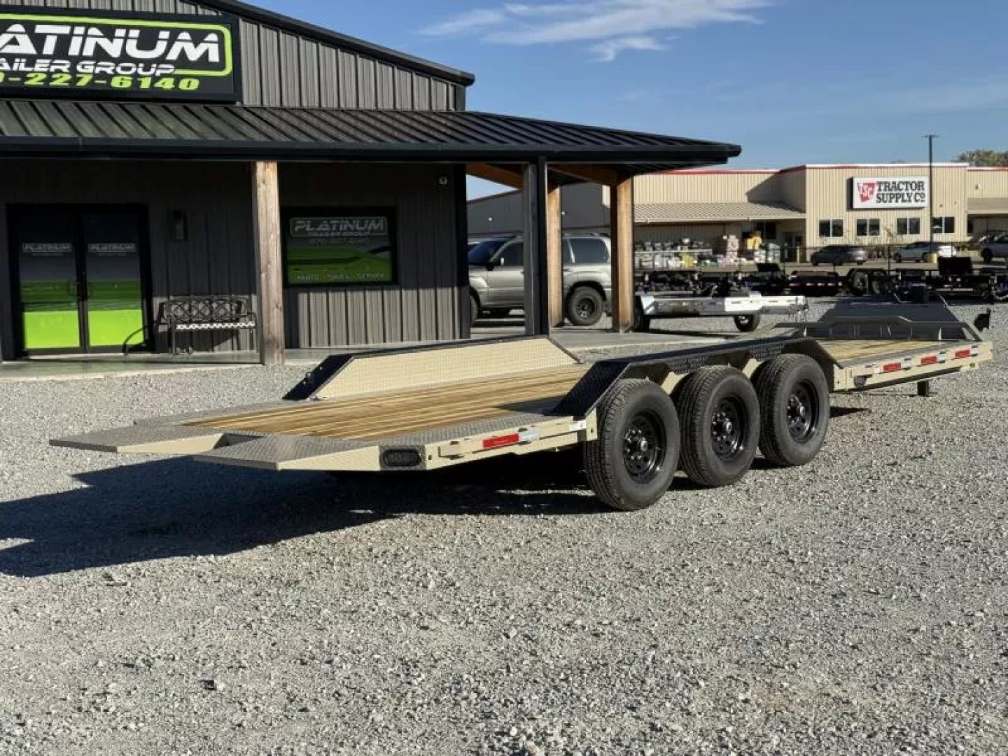 New 2026 RawMaxx G3X 102X26 BUMPER PULL GRAVITY TILT TRAILER RHINO LINED FENDERS 21K GVWR Tilt Trailer