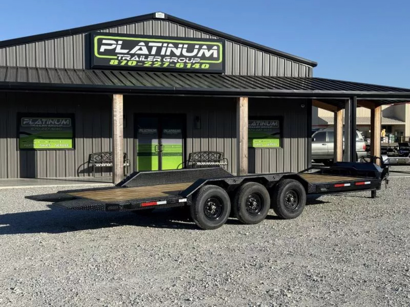New 2026 RawMaxx G3X 102X24 BUMPER PULL GRAVITY TILT TRAILER RHINO LINED FENDERS 21K GVWR Tilt Trailer