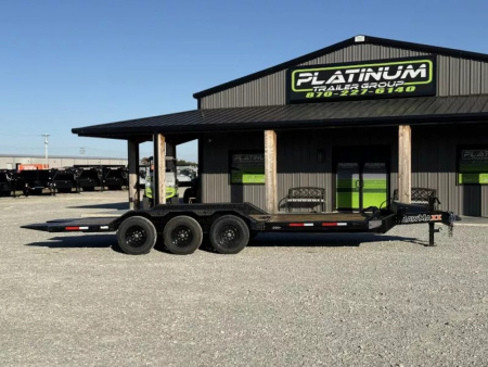 New 2026 RawMaxx G3X 102X24 BUMPER PULL GRAVITY TILT TRAILER RHINO LINED FENDERS 21K GVWR Tilt Trailer