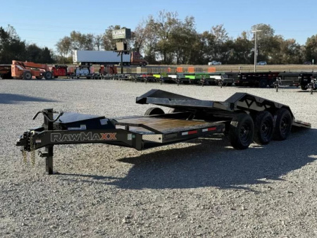 New 2026 RawMaxx G3X 102X24 BUMPER PULL GRAVITY TILT TRAILER RHINO LINED FENDERS 21K GVWR Tilt Trailer