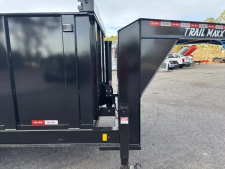 New 2025 TrailMaxx Trailers 83X16 HIGH SIDE TELESCOPIC GOOSENECK Dump Trailer