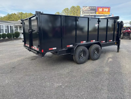 New 2025 TrailMaxx Trailers 83X16 HIGH SIDE TELESCOPIC GOOSENECK Dump Trailer