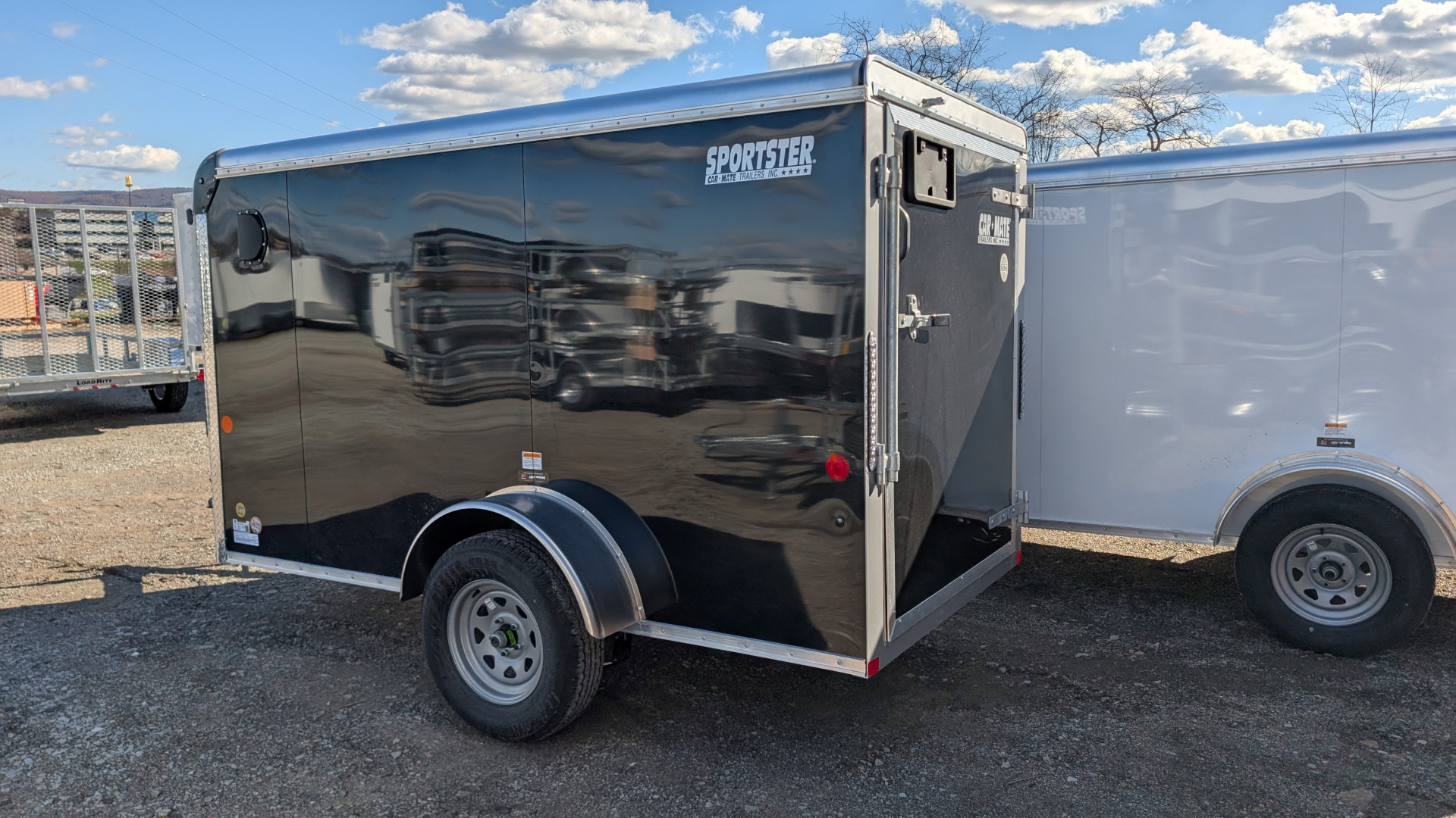 New 2026 Car Mate 5x10 Sportster Cargo Trailer w/ Barn Door