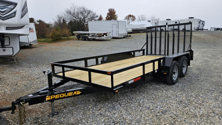 New 2025 Pequea Trailers 80x16 Utility Trailer
