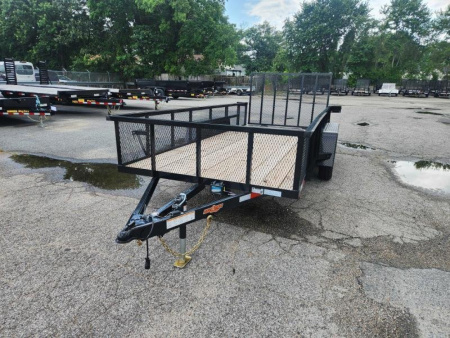 New 2026 Down 2 Earth Trailers 6x16 w/ Gate and 2' Expanded Metal Sides Utility Trailer