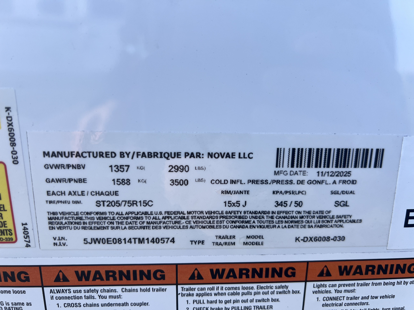 New 2026 Look Trailers 5X8 3K BARN DOOR Cargo / Enclosed Trailer