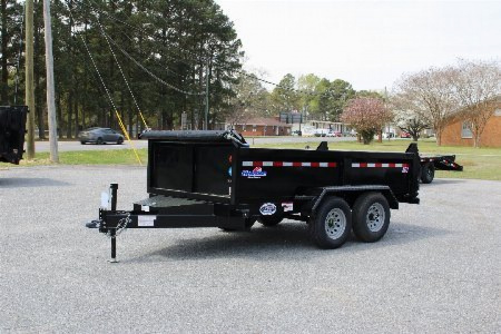New 2026 Hawke Trailers 6X12 10K Dump w/ Spreader Gate Ramps and Tarp Dump Trailer