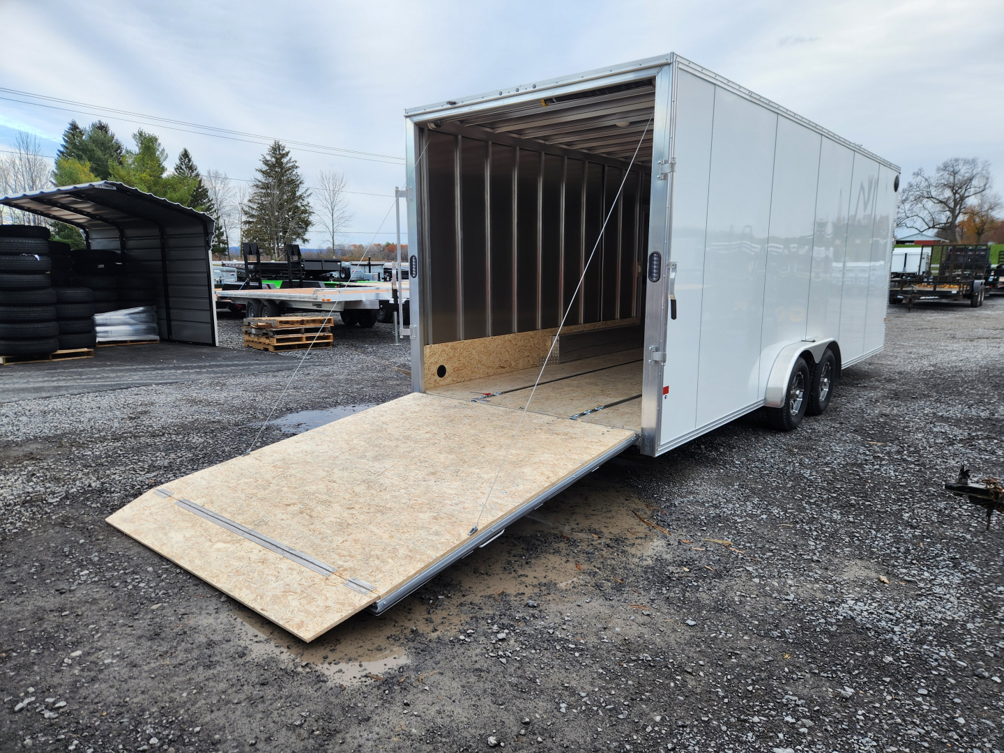 New 2026 ALCOM Ez Hauler 7.5X22IF Snowmobile Trailer