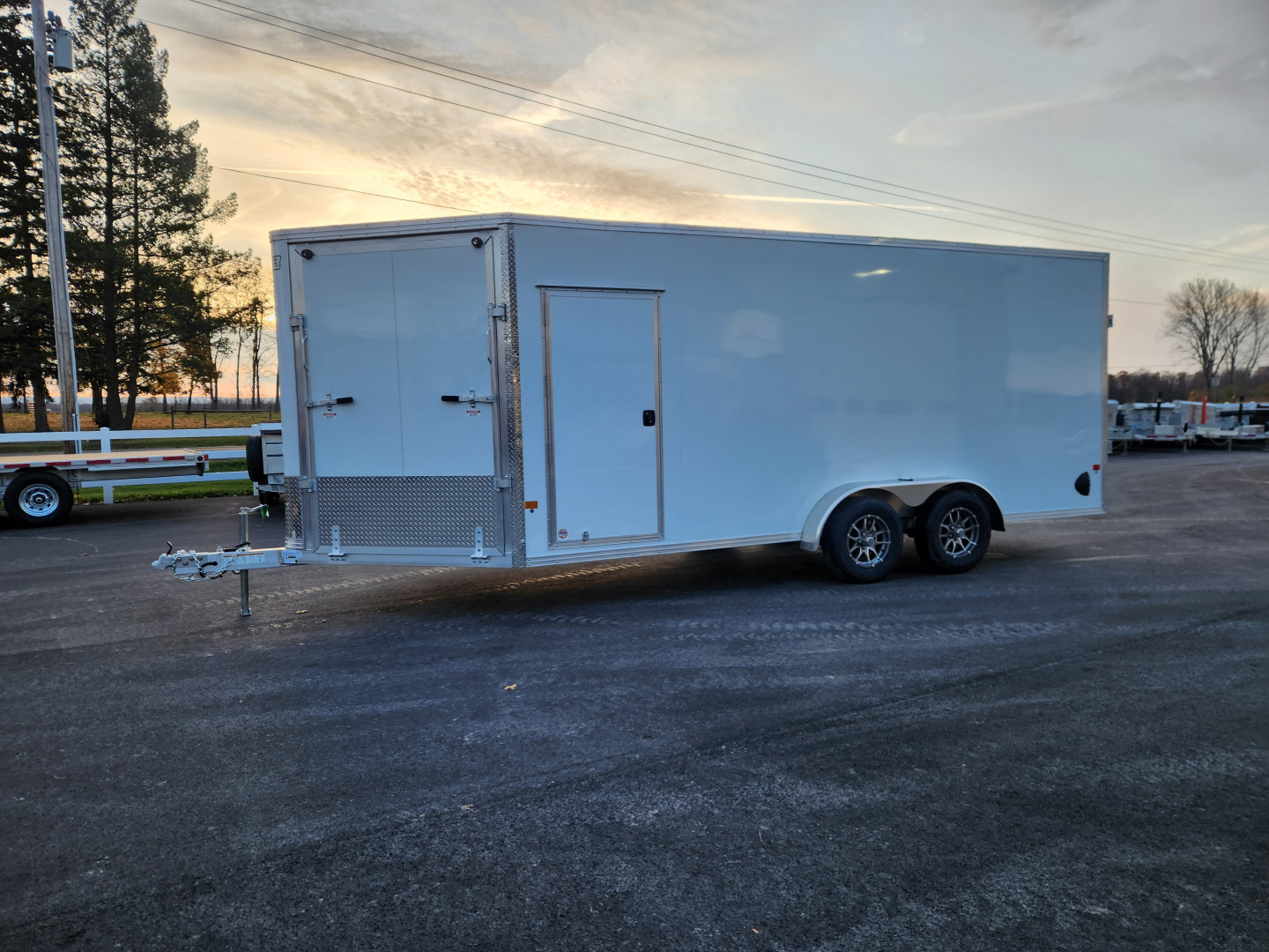 New 2026 ALCOM Ez Hauler 7.4X18IF Snowmobile Trailer