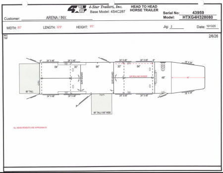 New 2027 4-Star 4-5 Horse Head to Head Horse Trailer