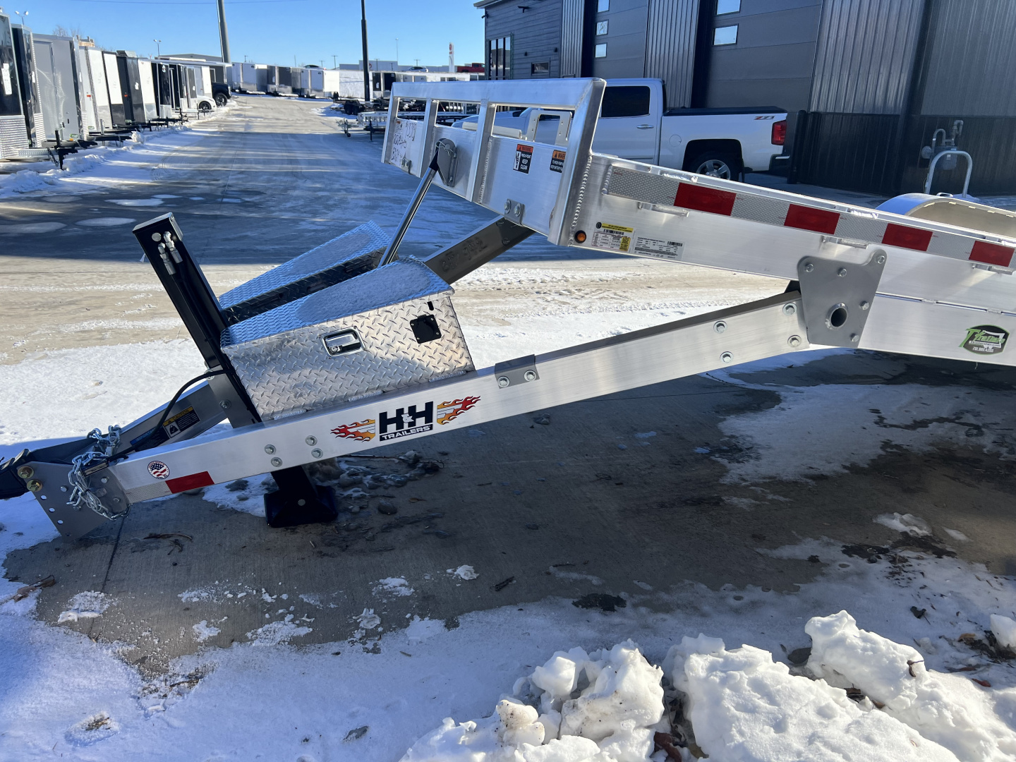 New NEW 2026 H&H Speedloader ALUMINUM 24’ POWER Hyd Jack TILTbed flatbed Trailer 2-7000 lb axles =14K KEY FOB Remote