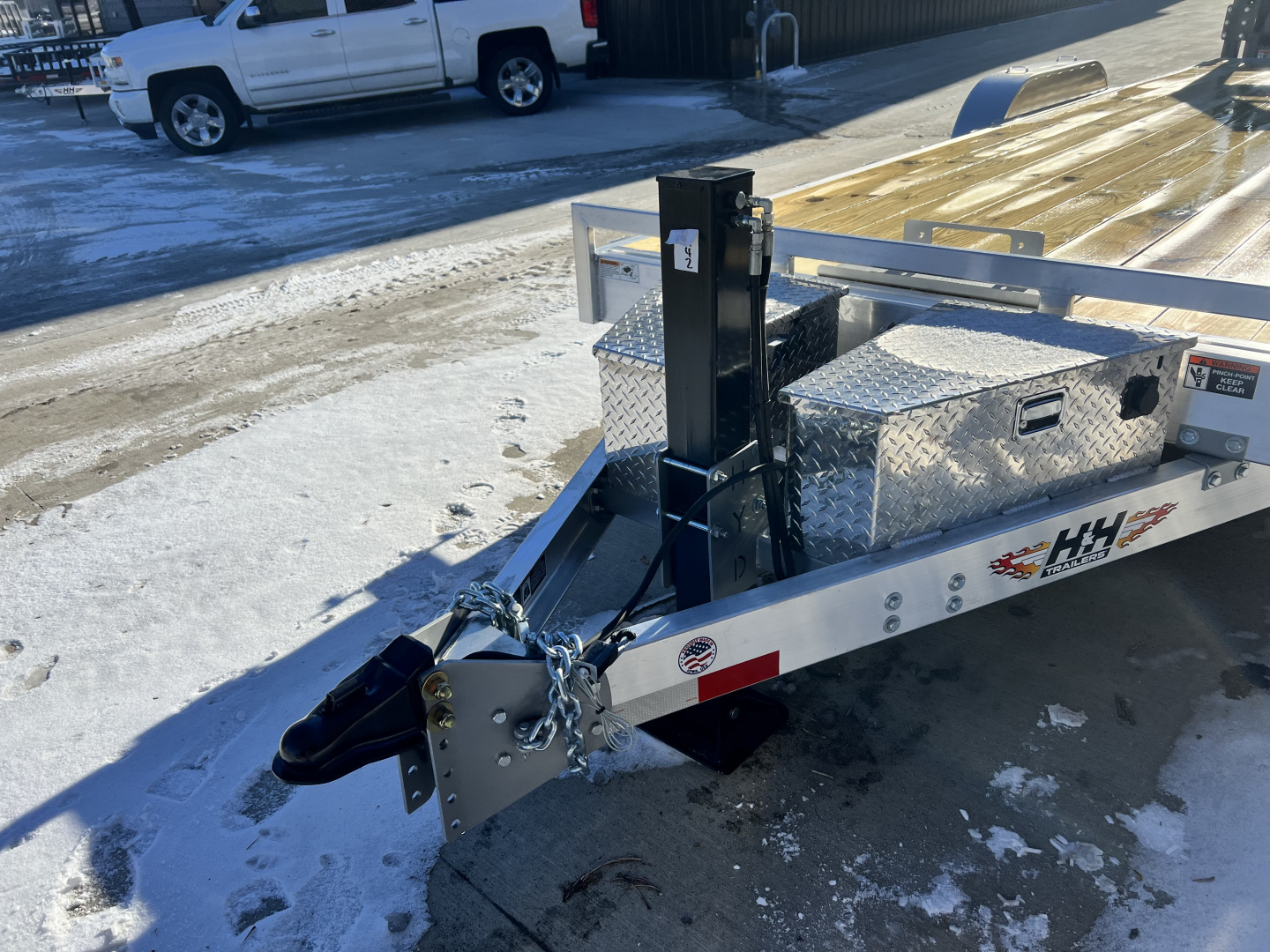 New NEW 2026 H&H Speedloader ALUMINUM 24’ POWER Hyd Jack TILTbed flatbed Trailer 2-7000 lb axles =14K KEY FOB Remote