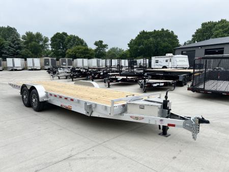 New NEW 2026 H&H Speedloader ALUMINUM 24’ POWER Hyd Jack TILTbed flatbed Trailer 2-7000 lb axles =14K KEY FOB Remote