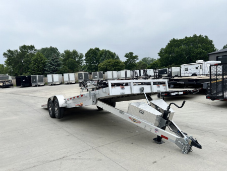 New NEW 2026 H&H Speedloader ALUMINUM 24’ POWER Hyd Jack TILTbed flatbed Trailer 2-7000 lb axles =14K KEY FOB Remote