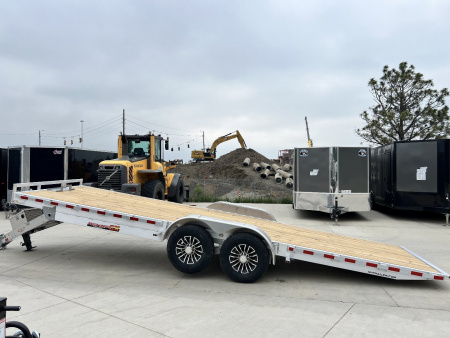 New NEW 2026 H&H Speedloader ALUMINUM 24’ POWER Hyd Jack TILTbed flatbed Trailer 2-7000 lb axles =14K KEY FOB Remote