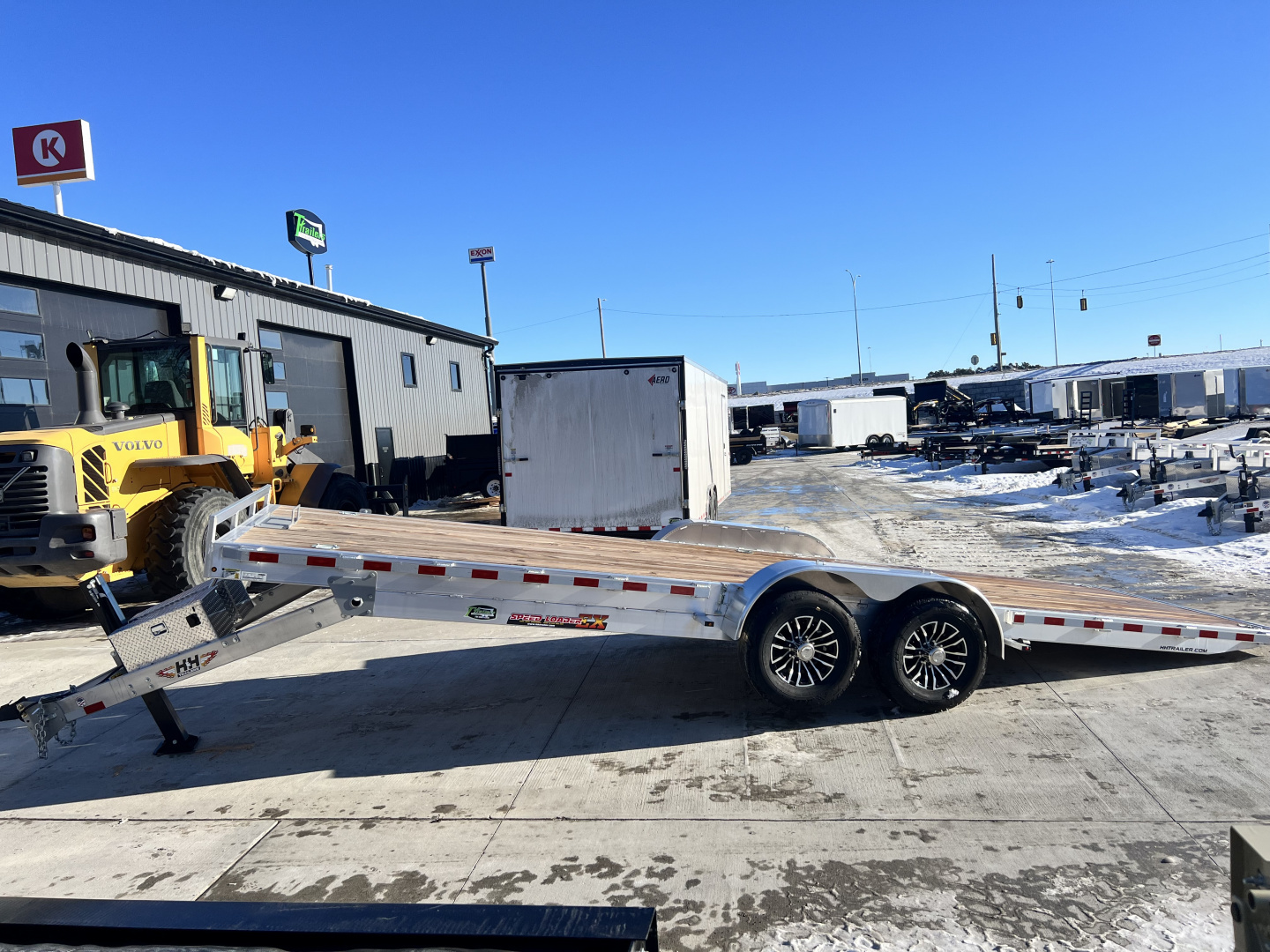 New NEW 2026 H&H Speedloader ALUMINUM 24’ POWER Hyd Jack TILTbed flatbed Trailer 2-7000 lb axles =14K