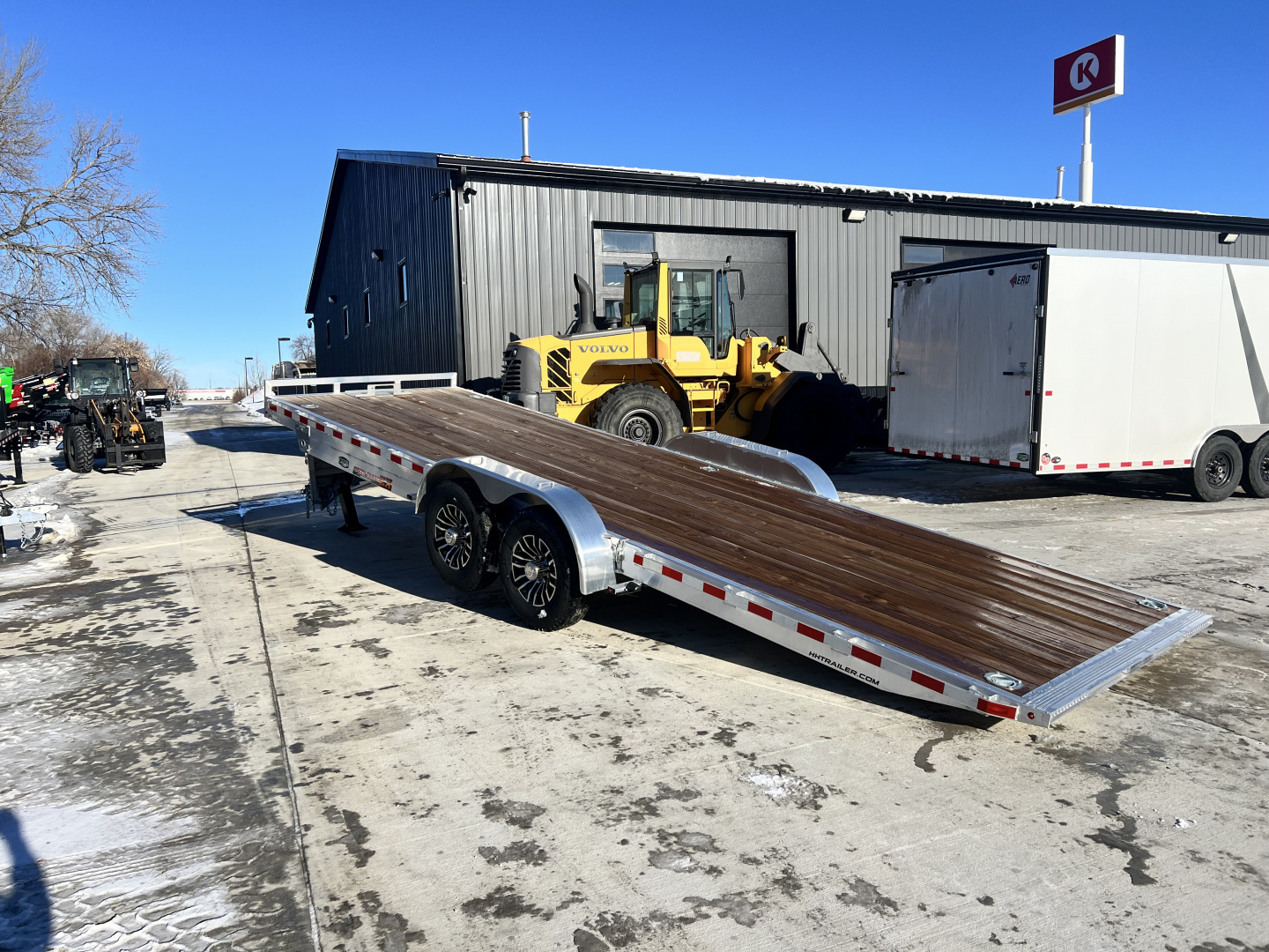New NEW 2026 H&H Speedloader ALUMINUM 24’ POWER Hyd Jack TILTbed flatbed Trailer 2-7000 lb axles =14K