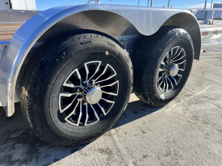 New NEW 2026 H&H Speedloader ALUMINUM 24’ POWER Hyd Jack TILTbed flatbed Trailer 2-7000 lb axles =14K