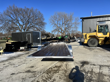 New NEW 2026 H&H Speedloader ALUMINUM 24’ POWER Hyd Jack TILTbed flatbed Trailer 2-7000 lb axles =14K