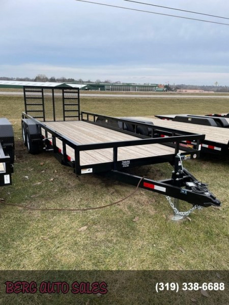 New 2026 H&H Trailers 82x20 Heavy Duty Rail Side Landscape Utility Trailer