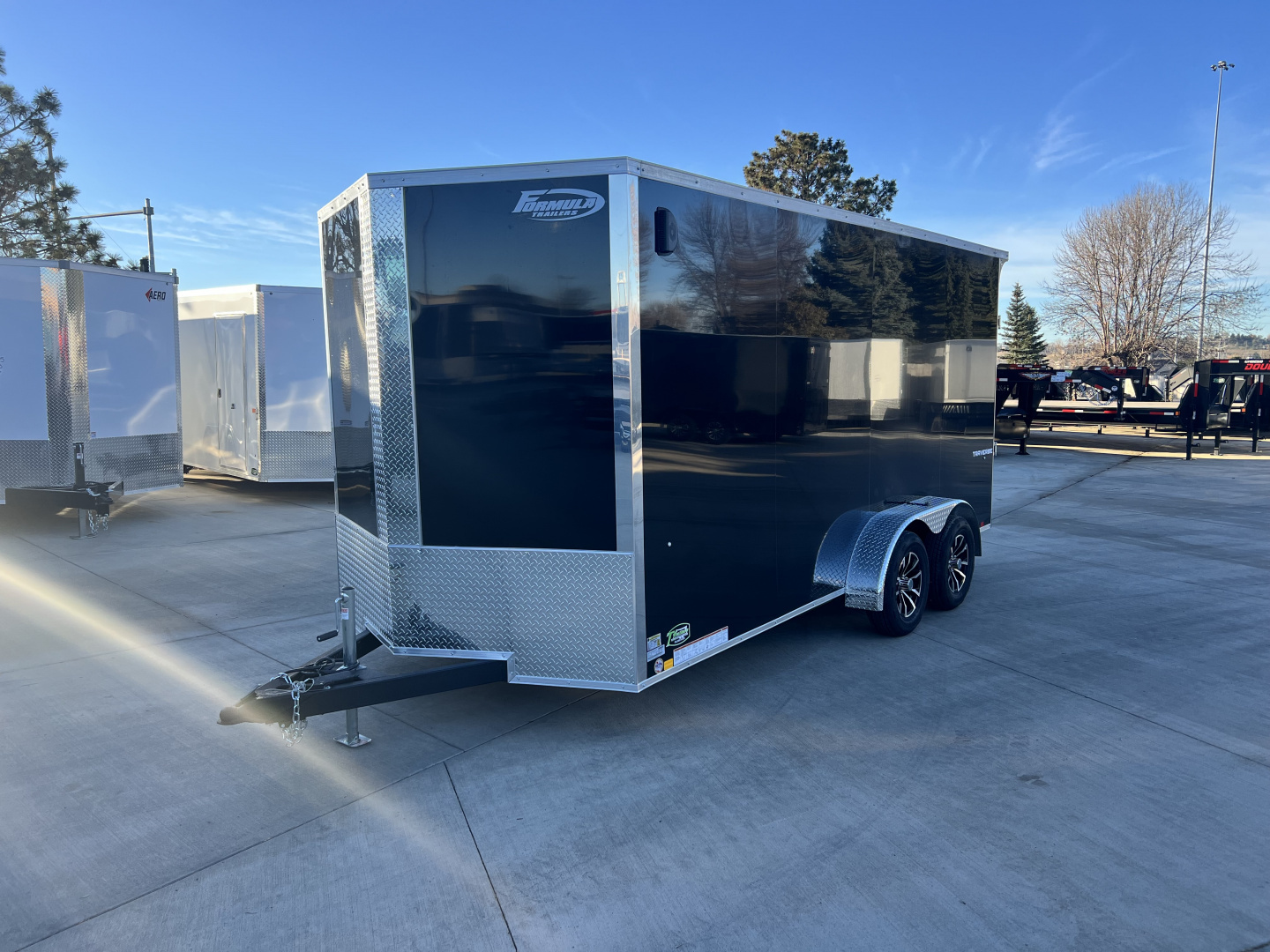 New NEW 2026 Formula 7x16 +V Traverse, 7’ TALL 80.5” Rear door open height Rear Ramp Enclosed Cargo Trailer